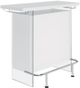 Coaster® White High Gloss Bar Unit with Footrest and Glass Side Panels-0