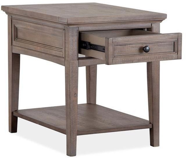 Magnussen Home® Paxton Place Dovetail Gray Rectangular End Table-3