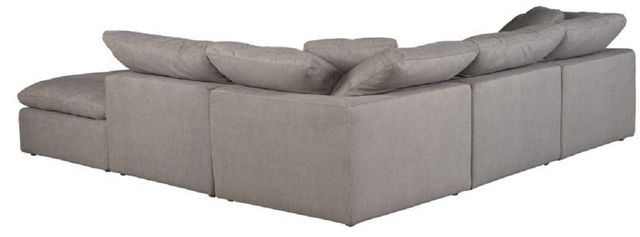 Moe's Home Collection Clay Dream 5-Piece Light Grey L-Shaped Modular Sectional and Ottoman-3
