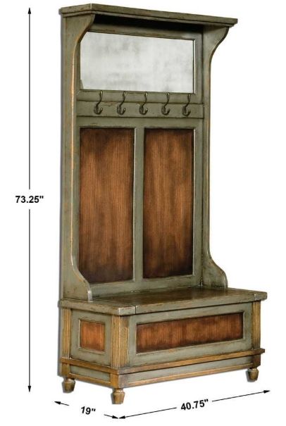 Uttermost® Riyo Honey Stained Hall Tree-2
