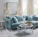 Bassett Mirror Jadyn White/Clear Nesting Table with Chrome Base-4