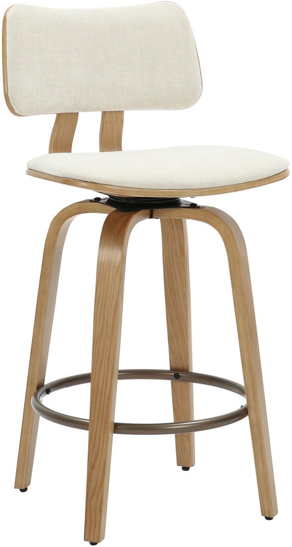Worldwide Homefurnishings Inc. Zuni Beige/Natural Swivel Counter Stool-0