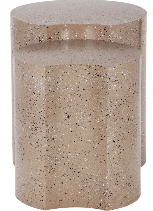 Meridian Furniture Dimple 2-Piece Taupe 28" Modular Nesting End Table-1