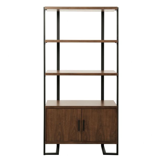 Homelegance® Sedley Rustic Black/Walnut Bookcase-2