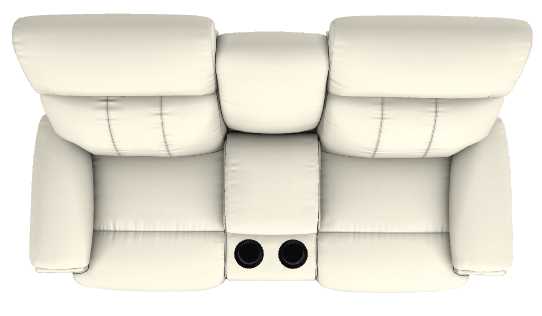 La-Z-Boy® Talladega Ivory Manual Reclining Loveseat with Console
