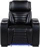 Coaster® Zuma Black Upholstered Power Recliner with Power Headrest-5
