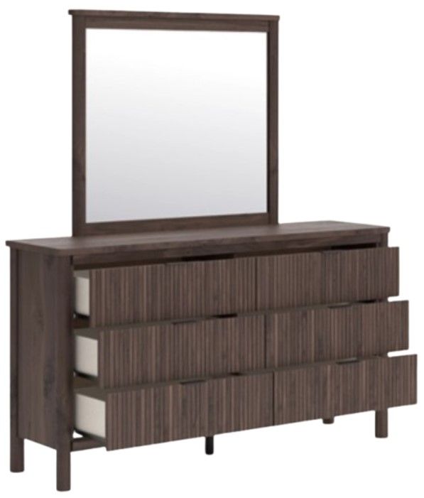 Signature Design by Ashley® Pamytta Brown Dresser and Mirror-4