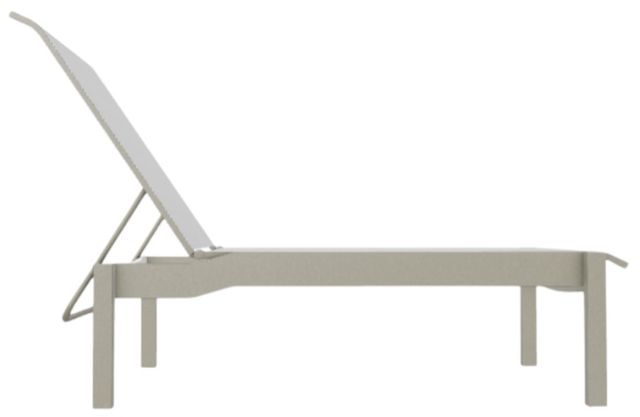 Telescope Casual Leeward Abalone/Storm Fabric/Polymer Outdoor MGP Sling Lay-Flat Stacking Armless Chaise with Wheels-2