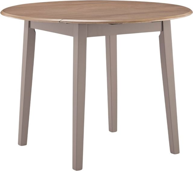 Signature Design by Ashley® Harperfeld Natural Round Drop Leaf Table with Gray Base-0