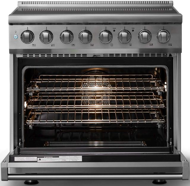 Viking® 5 Series 36" Stainless Steel Pro Style Induction Range with Polished Chrome Trim-1