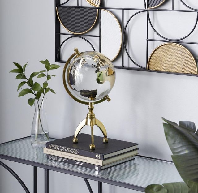 Deco Marche Gold Globe with Tripod Base-3