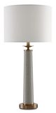 Currey & Company Rhyme Speckled Griffin Gray/Antique Brushed Brass Table Lamp-0
