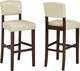 Brassex Inc. 2-Piece Brown/Soft Cream 24'' Counter Stool Set-2