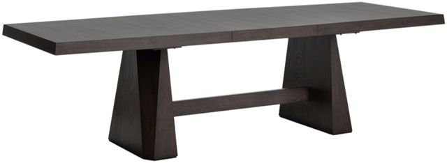 Magnussen Home® Tauren Coffee Bean Brown Double Pedestal Dining Table-3