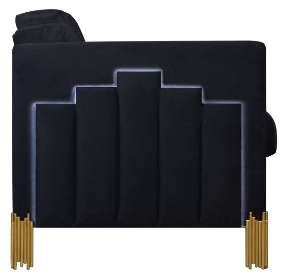 New Classic® Home Furnishings Empire Midnight Black Loveseat-3
