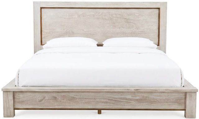 International Furniture Direct Golden Loft Gray Queen Platform Simple Bed-3