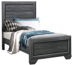 Mazin Furniture Beechnut Gray Twin Youth Bed-2
