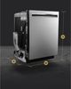 Jennair® 24" Stainless Steel Pocket Handle Top Control Built-In Dishwasher with Precise Fit 3rd Rack for Cutlery-3