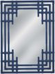 Bassett Mirror Daysmill Glossy Navy Blue Wall Mirror-0