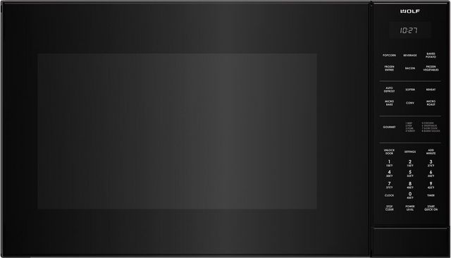 Wolf® 1.5 Cu. Ft. Black Built In Convection Microwave