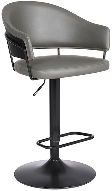 Armen Living Brody Gray Adjustable Swivel Bar Stool Big Sandy