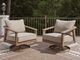 Signature Design by Ashley® Harmony Headlands Beach Beige/Natural Aluminum/Fabric Outdoor Swivel Lounge-1