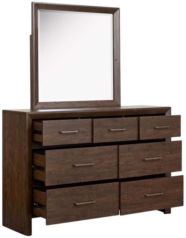 Magnussen Home® Llewellyn Columbian Walnut Dresser and Mirror-3