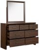 Magnussen Home® Llewellyn Columbian Walnut Dresser and Mirror-3