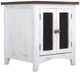 International Furniture Direct Pueblo Brown End Table with White Base-0