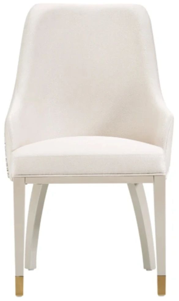 Michael Amini® Carmela Shimmer Ivory Arm Chair-2