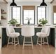 Armen Living Sadie Ancient Stone/Weathered Wood Swivel Counter Stool-1