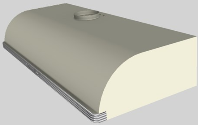 Vent-A-Hood® 48" Biscuit Retro Style Under Cabinet Range Hood-4