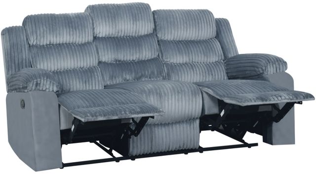 New Classic® Home Furnishings Willow Gray Manual Dual Reclining Sofa-3