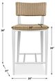 Uttermost® Calbas Honey/White Aluminum/Wicker Outdoor Counter Stool-2