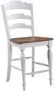 Winners Only® Augusta Rustic Brown/White Ladder Back Barstool-0