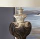 Crestview Collection Shield Cast Antique White/Charred Black Table Lamp-4