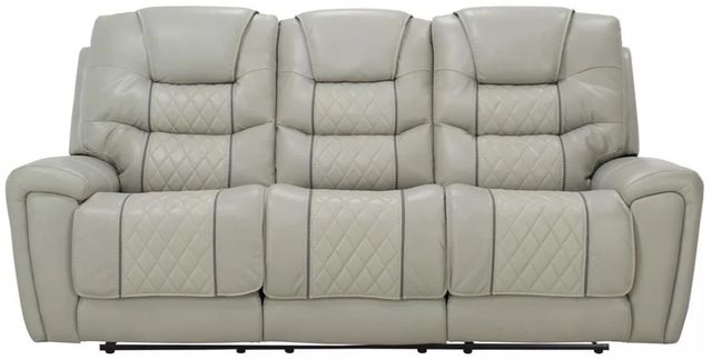 Corinthian Furniture Mcgregor Cream/Light Gray Power Reclining Sofa with Dropdown Table-0