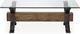 Magnussen Home® Sawyer Toasted Nutmeg Glass Top Cocktail Table with Smoked Iron Base-2