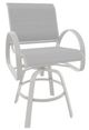 Telescope Casual Aruba Abalone/Snow Aluminum/Fabric Outdoor Sling Balcony Height Swivel Cafe Chair-0