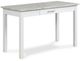 New Classic® Home Furnishings Celeste White Desk with Gray Mable Top-0