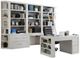 Parker House® Catalina 8-Piece Cottage White Library Wall with Writing Desk-0