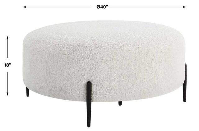 Uttermost® Arles White Large Ottoman-2