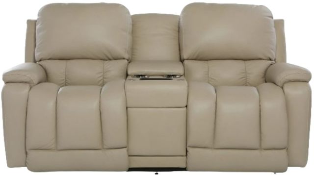 La-Z-Boy® Greyson Ice Leather Power Reclining Loveseat with Console and Headrest-2