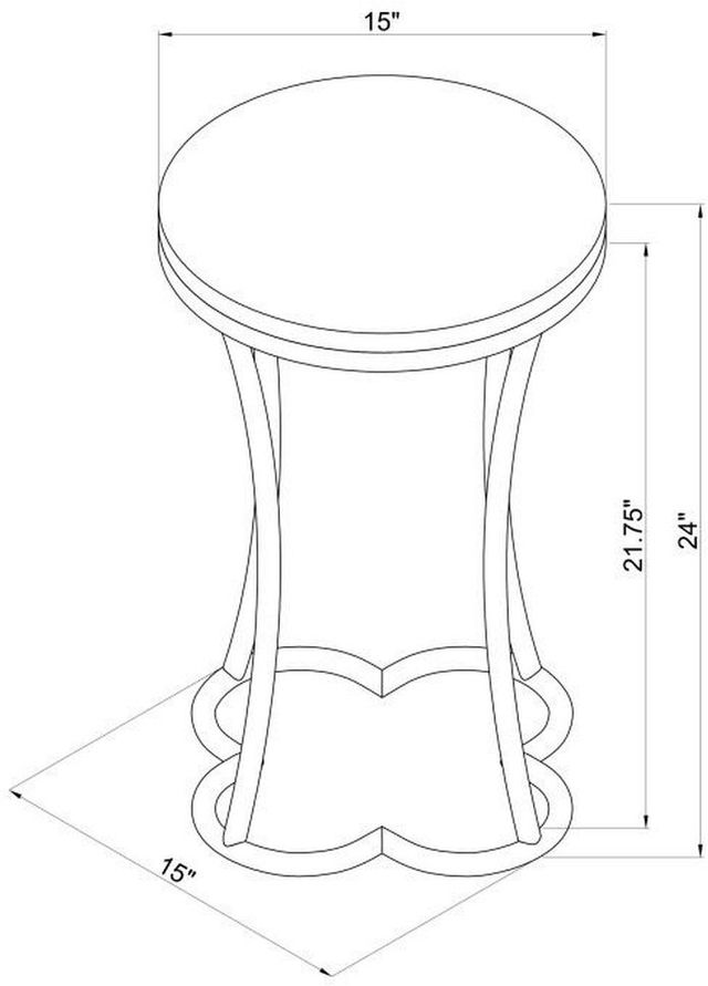 Linon Prisca Capiz Gold Accent Table-2
