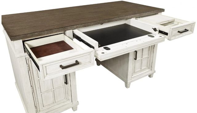 aspenhome® Caraway Aged Ivory 66" Executive Desk-3
