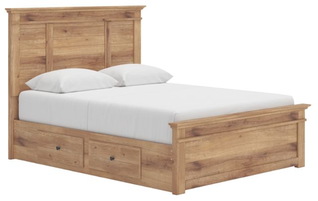 Signature Design by Ashley® Fenderport Tan Queen 2-Drawer Panel Storage Bed-0