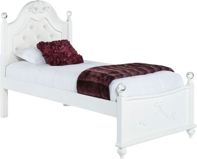 Elements International Alana 4-Piece White Youth Twin Platform Bedroom Set-2