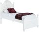 Elements International Alana 4-Piece White Youth Twin Platform Bedroom Set-2