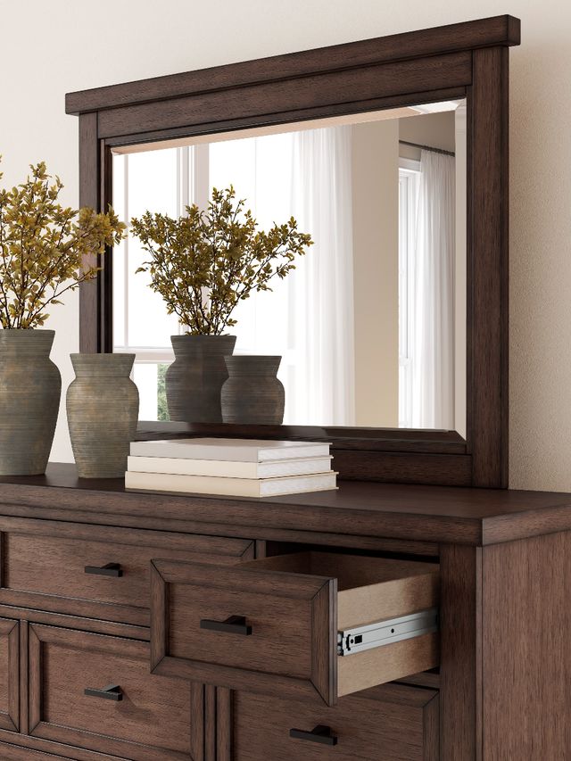 Signature Design by Ashley® Taffenbrook Medium Brown Dresser and Mirror-3
