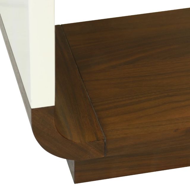 Harp & Finial® Neely Ivory/Walnut Etagere-1